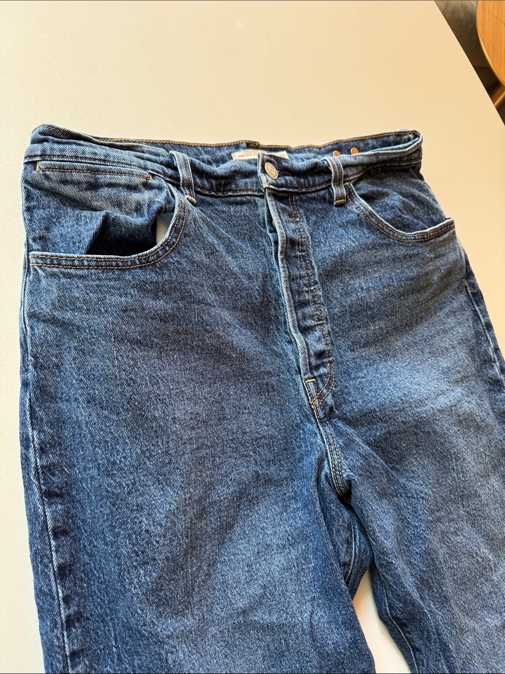 Levi's Ribcage High-Rise Cropped Straight Ankle Tailored Jeans, Trouser, Size 31 - Picture 6 of 13